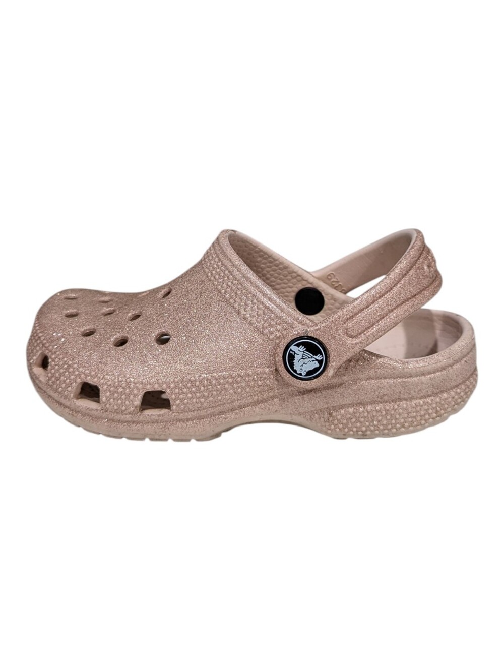Crocs Kids Glitter Shiny Rose Gold Water Shoes Clogs Little Girls Size 10 10c
